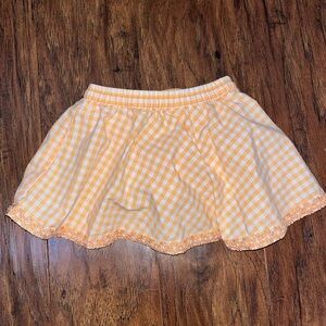 Gymboree Flower Trimmed Plaid Skirt